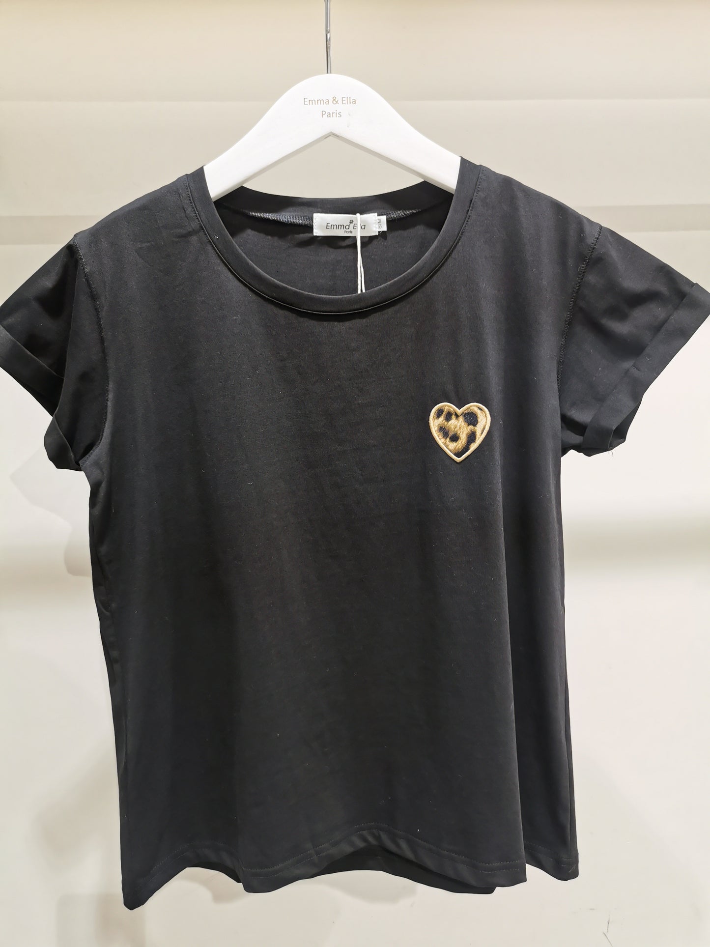 Tee shirt broderie Leopard