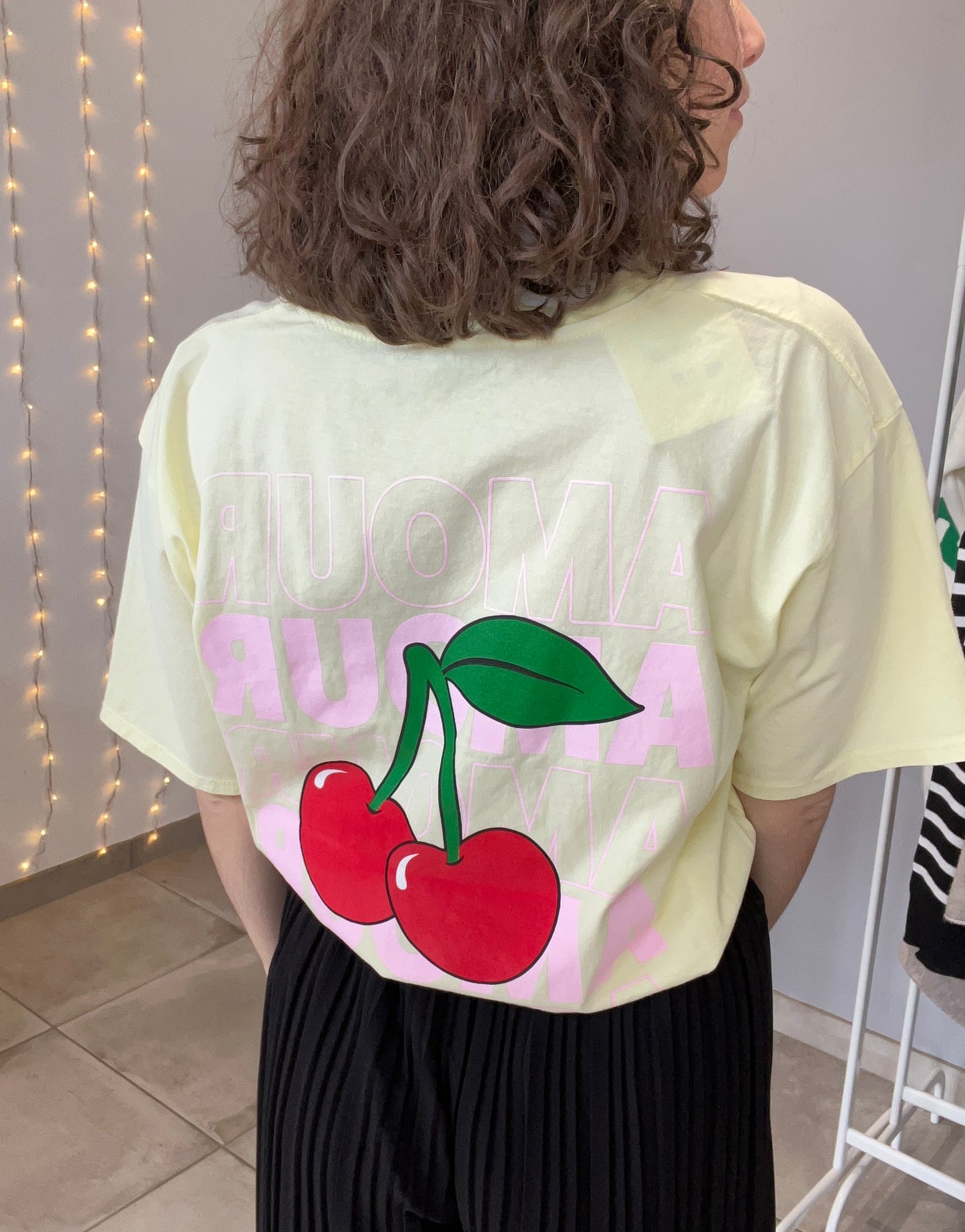 Tee shirt cerise jaune